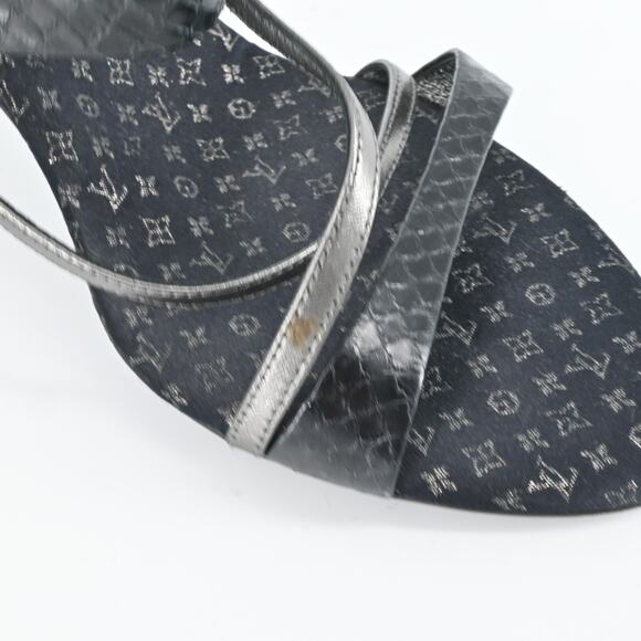 LOUIS VUITTON Monogram Strappy Heels Size 38 - Picture 6 of 9